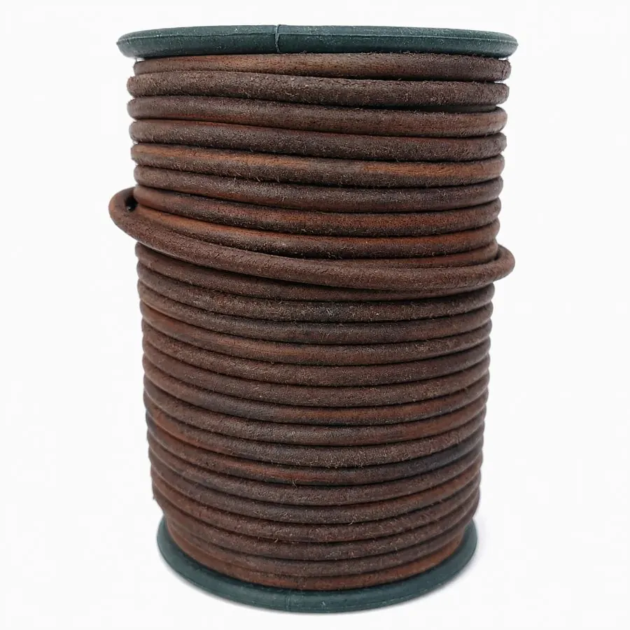 Cordón de cuero Marrón gastado