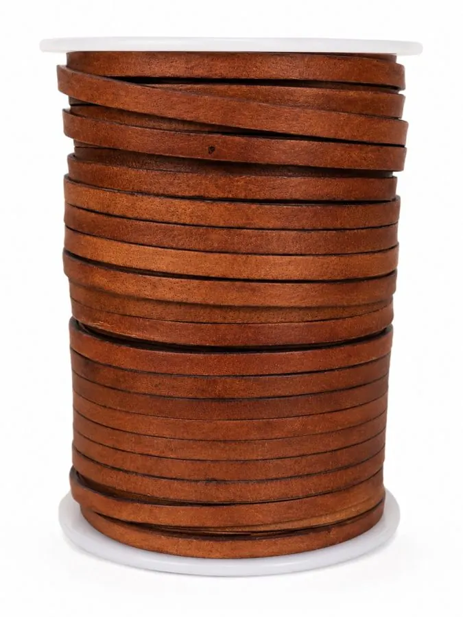 Cordón de cuero Marrón claro antiguo